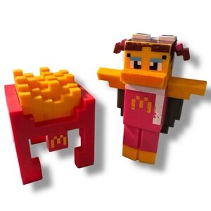 McDonald's Happy Meal Minecraft‎ Toys 2025 Fry Helmet & Birdie Wings